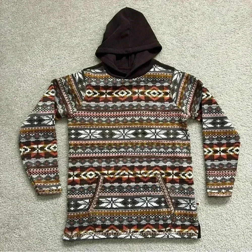 Dakota Grizzly Men’s Pullover Hoodie Sweatshirt Size Medium Hood Polyester Brown
